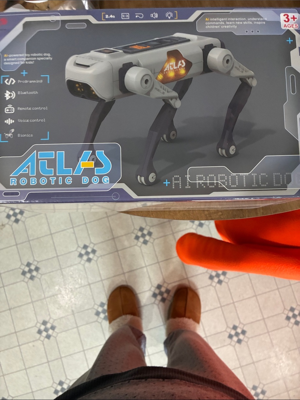 Robotic Dog Smart Toy - White and Black